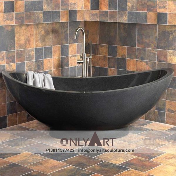 Marble Bathtub ; Stone Bathtub ; Freestanding Bathtub ; Natural Stone ; Hand Carving ; high quality ; Stone Solid black marble bathtub for bathroom