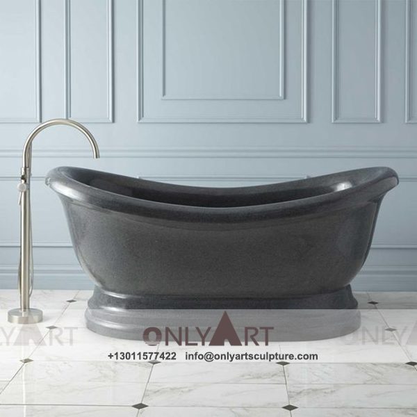 Marble Bathtub ; Stone Bathtub ; Freestanding Bathtub ; Natural Stone ; Hand Carving ; high quality ; Stone Solid black marble bathtub for bathroom
