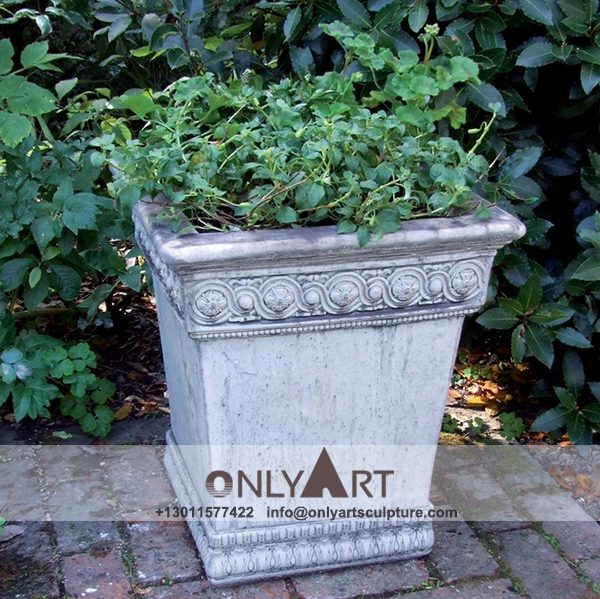 Stone Flower Pot ; Marble Flower Pot ; Flower Pot Sculpture ; Indoor ; Outdoor ; Hand carved ; Large ; Square decoration ; modern design headstone flower pot with