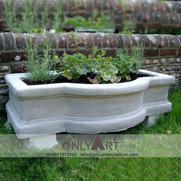 Stone Flower Pot ; Marble Flower Pot ; Flower Pot Sculpture ; Indoor ; Outdoor ; Hand carved ; Large ; Square decoration ; Lava Stone flower pot with special shape for garden planting