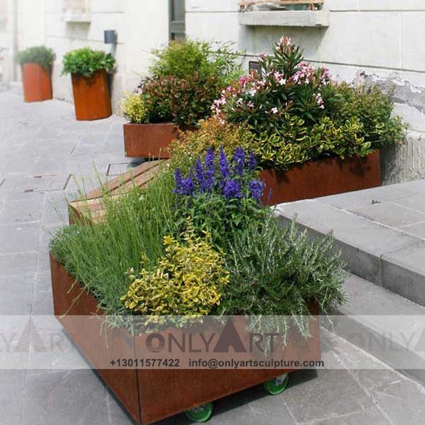Stainless Steel Sculpture ; Stainless Steel chair ; Home decoration ; Outdoor decoration ; City Sculpture ; Colorful ; Outdoor Corten stainless steel pot sculpture