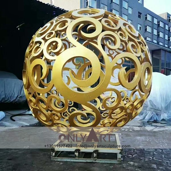 Stainless Steel Sculpture ; Stainless Steel chair ; Home decoration ; Outdoor decoration ; City Sculpture ; Colorful ; Corten Sculpture ; City hollow ball art design stainless steel sculpture