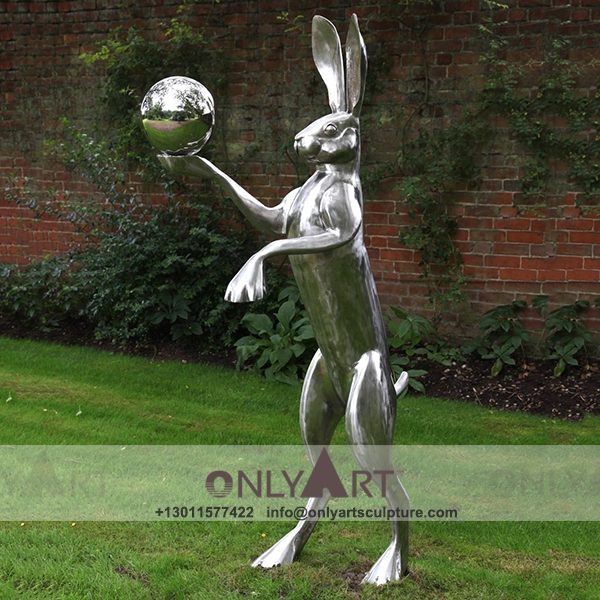 Stainless Steel Sculpture ; Stainless Steel chair ; Home decoration ; Outdoor decoration ; City Sculpture ; Colorful ; Corten Sculpture ; Modern art stainless steel rabbit statues
