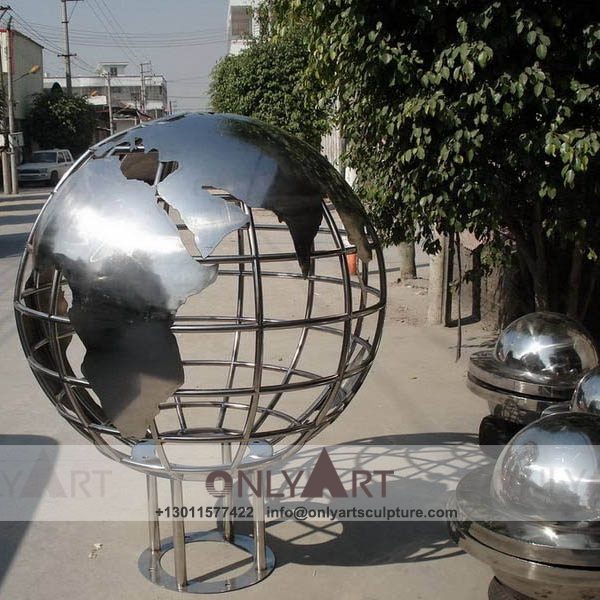 Stainless Steel Sculpture ; Stainless Steel chair ; Home decoration ; Outdoor decoration ; City Sculpture ; Colorful ; Corten Sculpture ; City landscape stainless steel statue globe