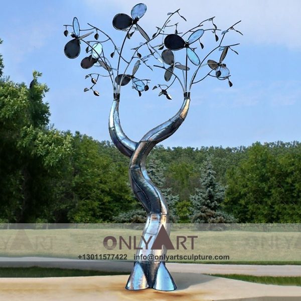 Stainless Steel Sculpture ; Stainless Steel chair ; Home decoration ; Outdoor decoration ; City Sculpture ; Colorful ; Corten Sculpture ; Mirror effect stainless steel tree art statue