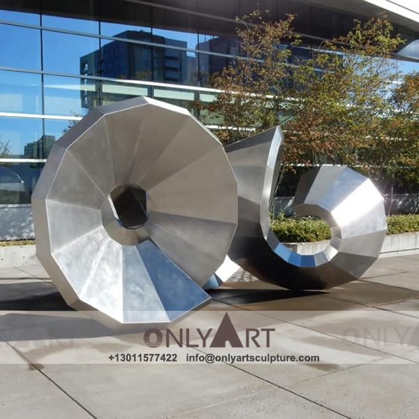 Stainless Steel Sculpture ; Stainless Steel chair ; Home decoration ; Outdoor decoration ; City Sculpture ; Colorful ; Corten Sculpture ; Geometric spiral effect stainless steel city art statue