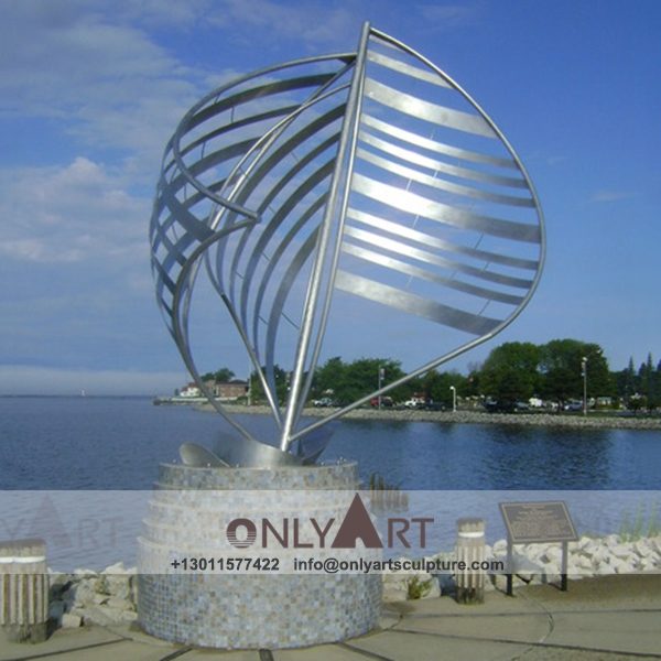Stainless Steel Sculpture ; Stainless Steel chair ; Home decoration ; Outdoor decoration ; City Sculpture ; Colorful ; Corten Sculpture ; Stainless steel sail sculpture in modern city