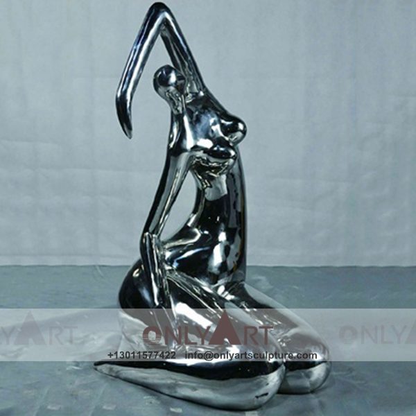 Stainless Steel Sculpture ; Stainless Steel chair ; Home decoration ; Outdoor decoration ; City Sculpture ; Colorful ; Corten Sculpture ; Modern abstract lady statue in stainless steel