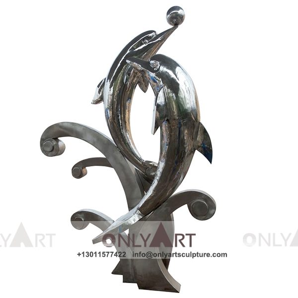 Stainless Steel Sculpture ; Stainless Steel chair ; Home decoration ; Outdoor decoration ; City Sculpture ; Colorful ; Corten Sculpture ; Mirror Art Statue ; Modern design stainless steel polishing dolphin statue