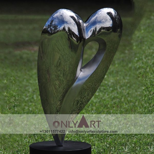 Stainless Steel Sculpture ; Stainless Steel chair ; Home decoration ; Outdoor decoration ; City Sculpture ; Colorful ; Corten Sculpture ; Mirror Art Statue ; Abstract design of heart-shaped stainless steel statue